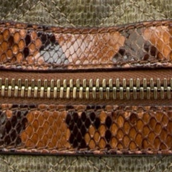 Marc Jacobs Green Leather and Python Stam Bag - Picture 6 of 10